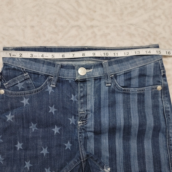 Rock & Republic Lolita Freedom Rock Stars Stripes Denim Jean Shorts Size 6 - Picture 9 of 14
